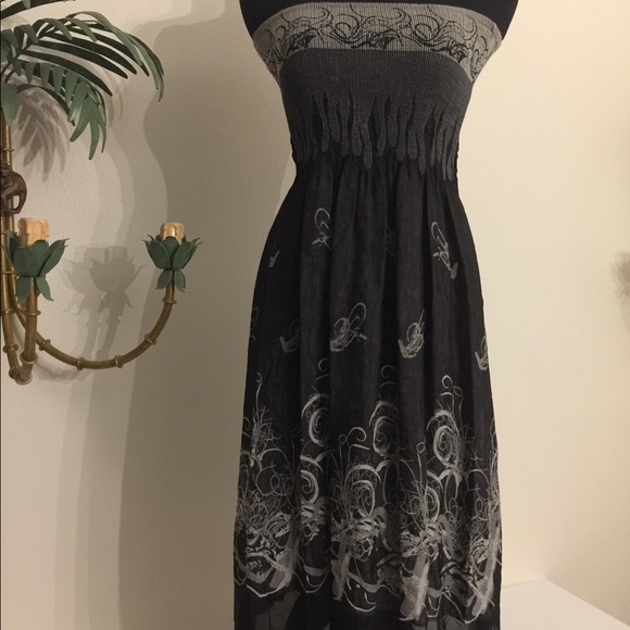 Anthropologie lapis🌷black gray dress size small - Picture 3 of 7